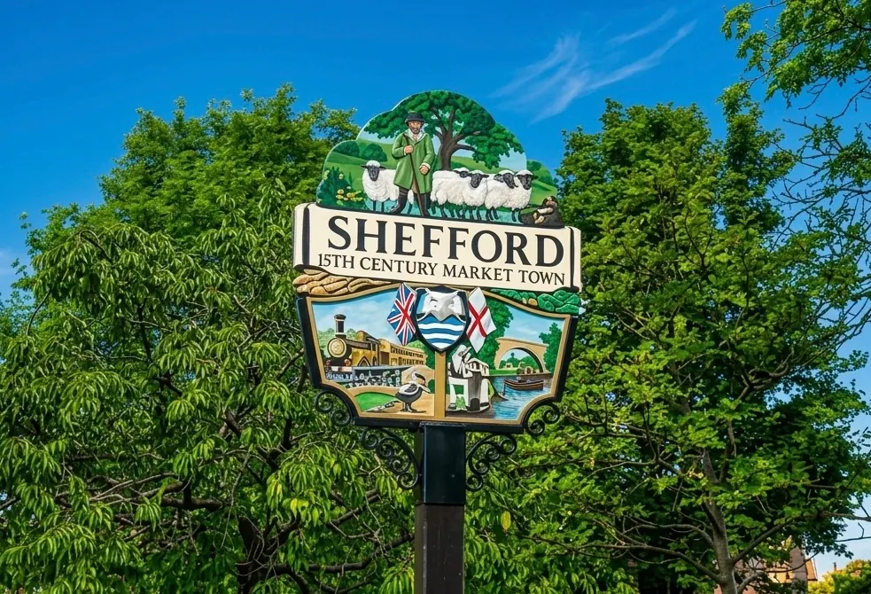 Shefford town centre in Bedfordshire